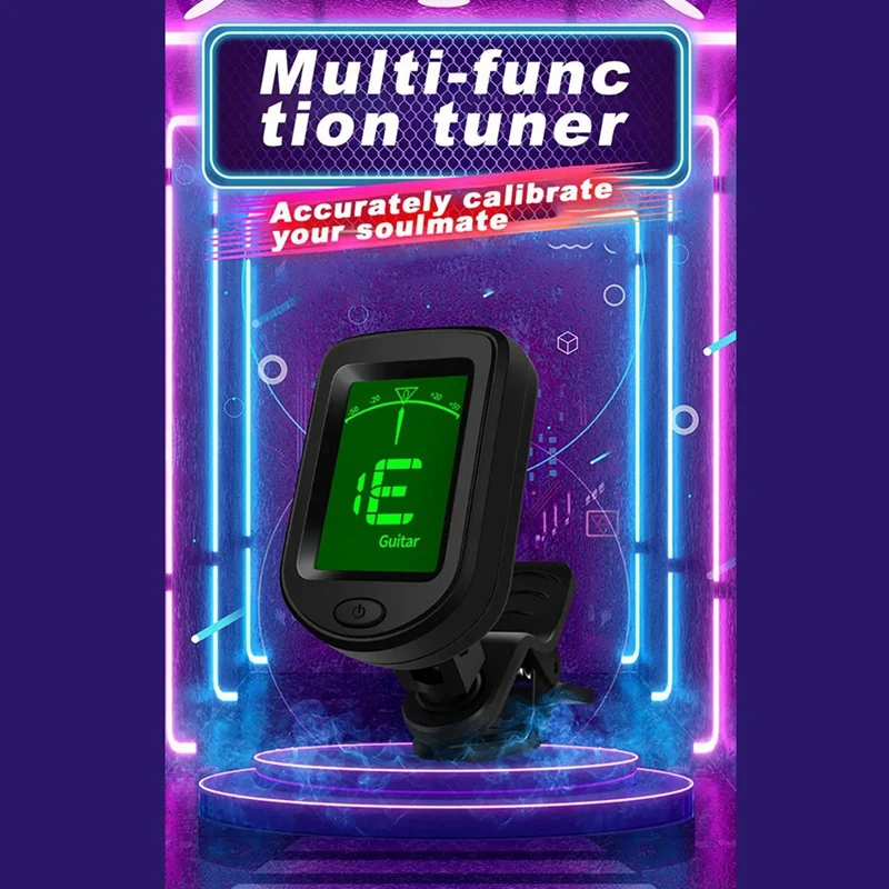 Rechargeable Guitar Tuner Clip On Electronic Tuner For Guitar Bass Ukulele Violin Mandolin Banjo For All Instruments