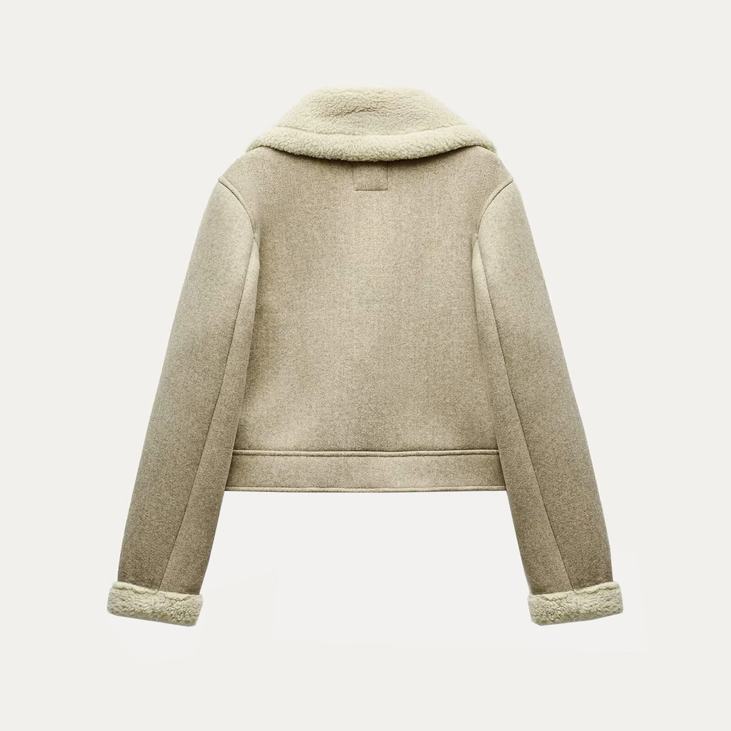 엘리 여성용 가죽 및 모피 코트 캐주얼 슬림 지퍼 클로저 롱 슬리브 재킷 여성용 가을 2025