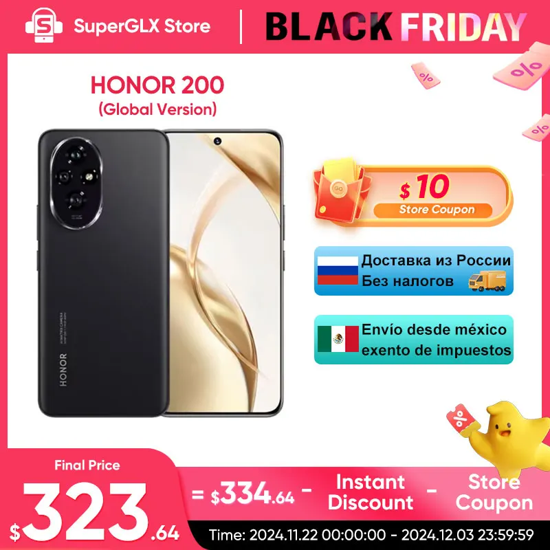 2024 novo original honor 200 versão global snapdragon 7 gen 3 5g smartphone 6.7 display amoled suporte honor 100w supercarga