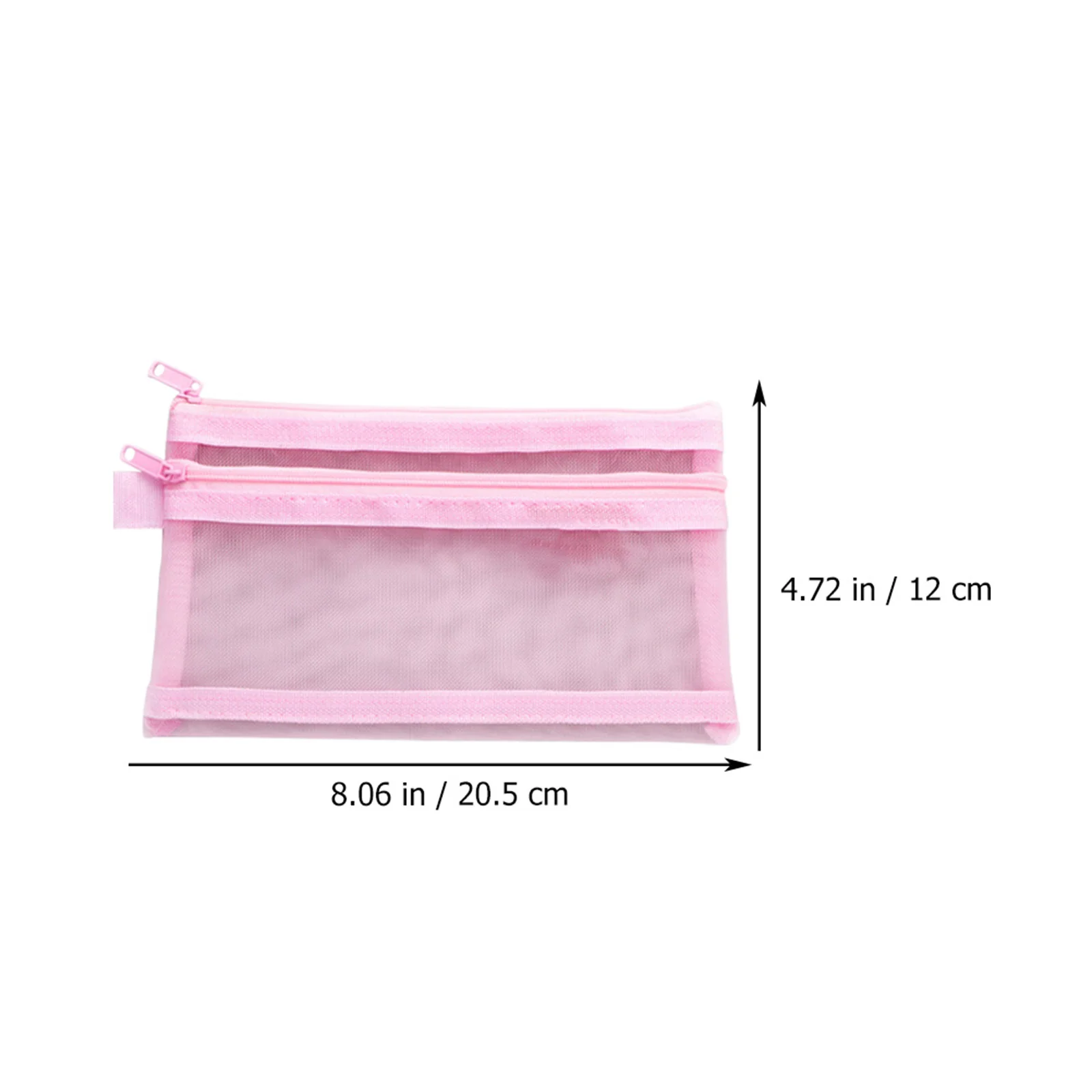 3Pcs Pencil Bag Transparent Double Layer Large Capacity Stationery Organizer Portable Zipper Storage for School Exam Supplies