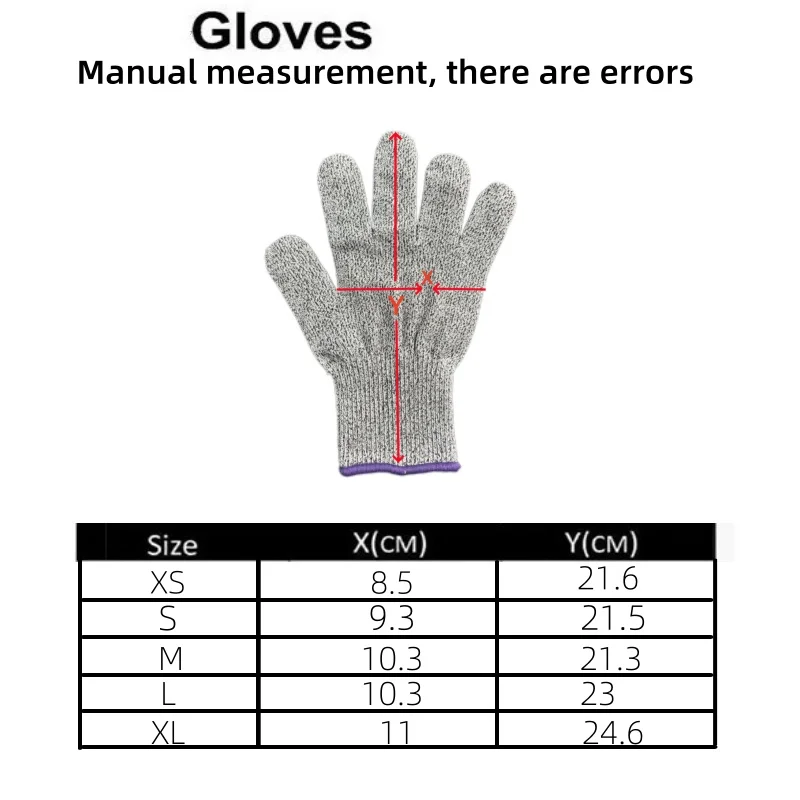Level 5 Cut Proof Gloves HPPE Material Lightweight & Breathable Anti-Scratch for Glass Handling Food Industry Multi-Purpose