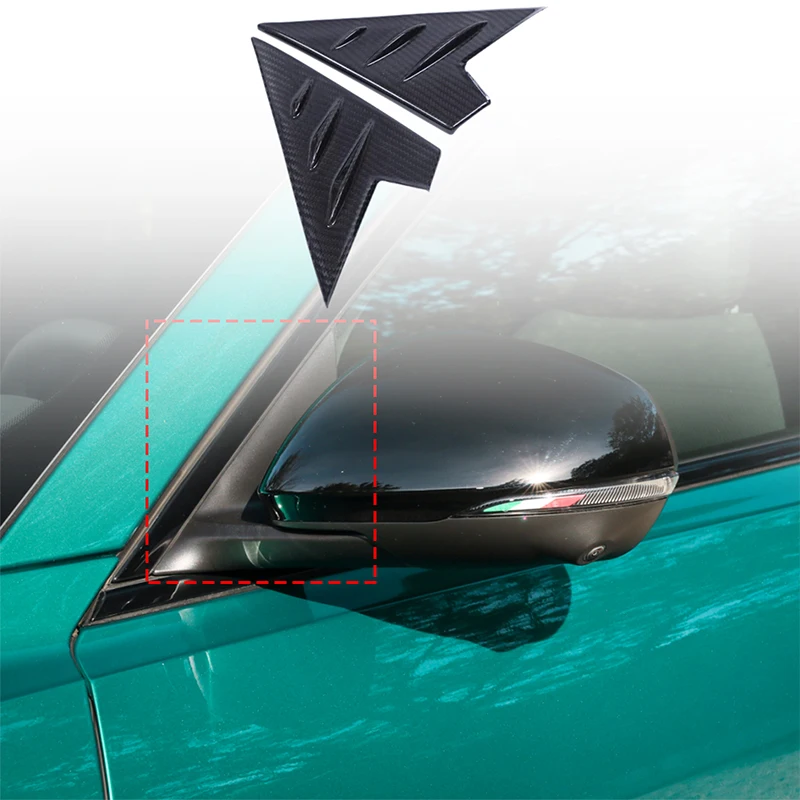 

For Alfa Romeo Tonale 965 2022-2024 Real Carbon Fiber Car A-pillar Triangular Decorative Cover Sticker Car Exterior Accessories