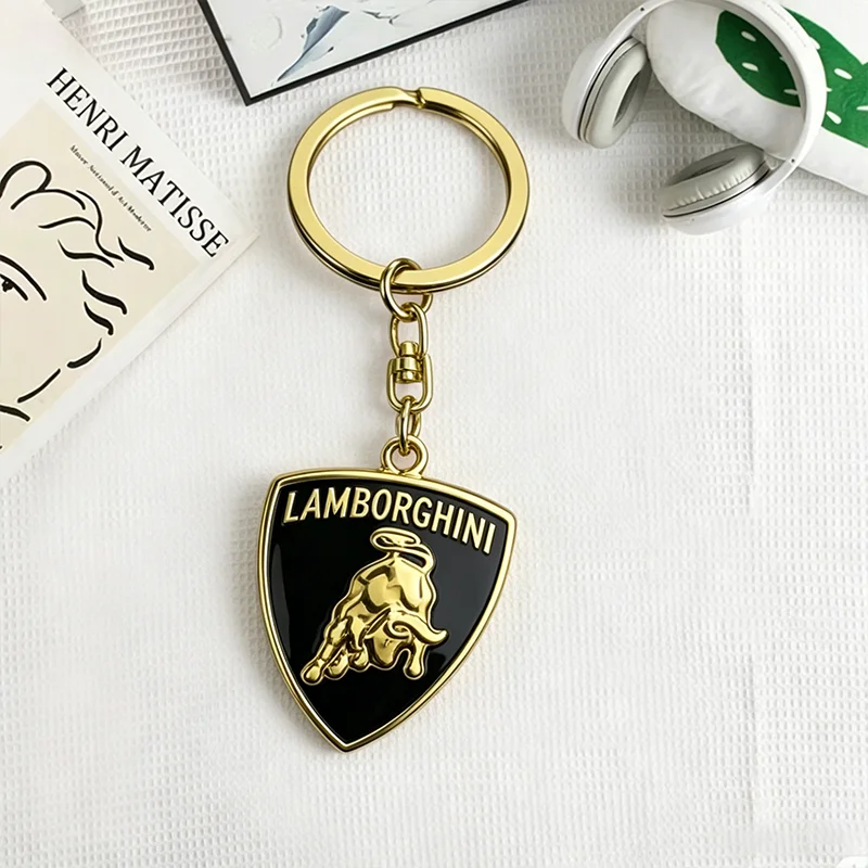 

Keychain Pendant Gifts Car Keyring with logo For Lamborghini Urus Huracan Aventador Fashion Metal Rings Headrest Neck Pillow