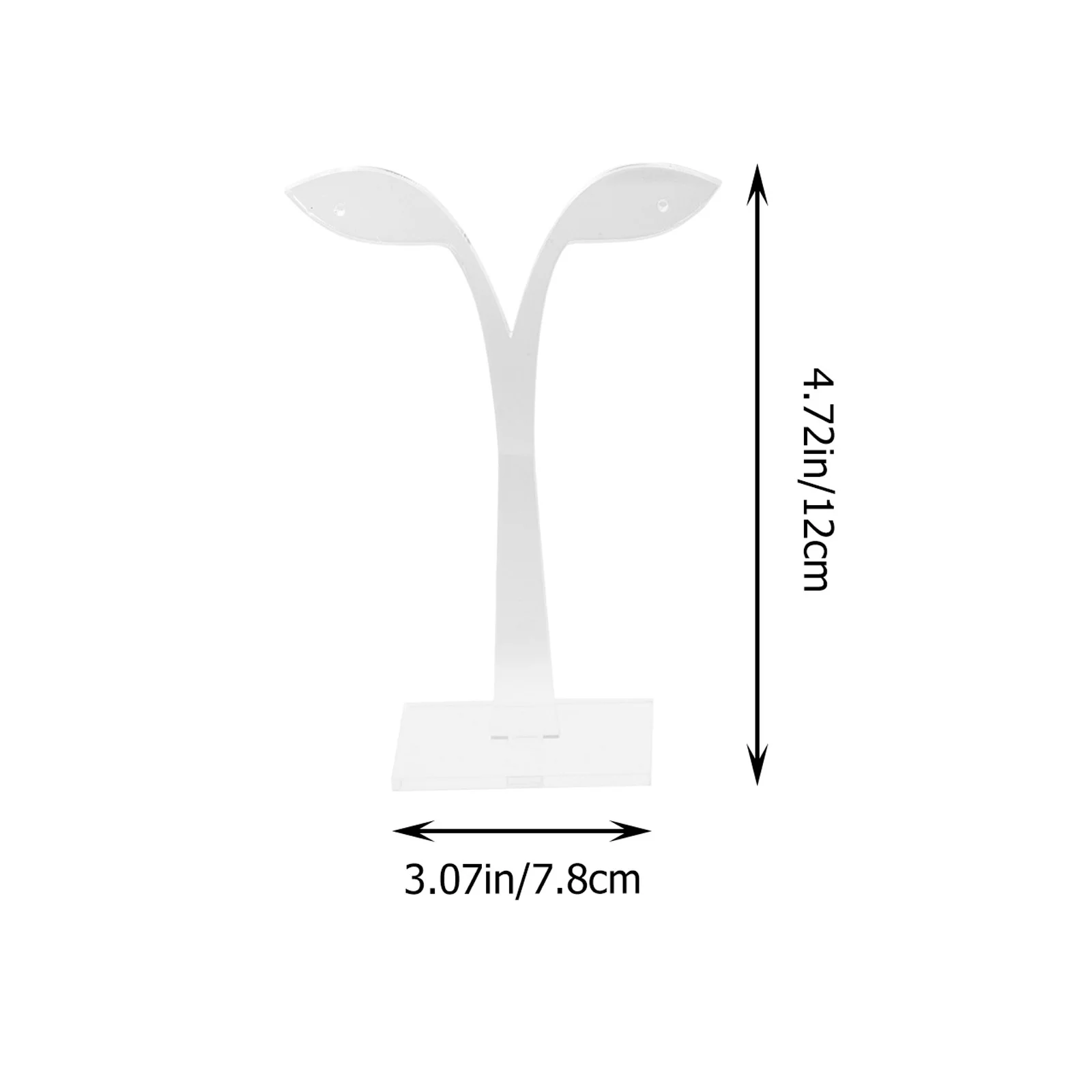 6 pezzi espositore per orecchini in acrilico a forma di foglia, espositore per gioielli, organizer per orecchini, organizer per desktop