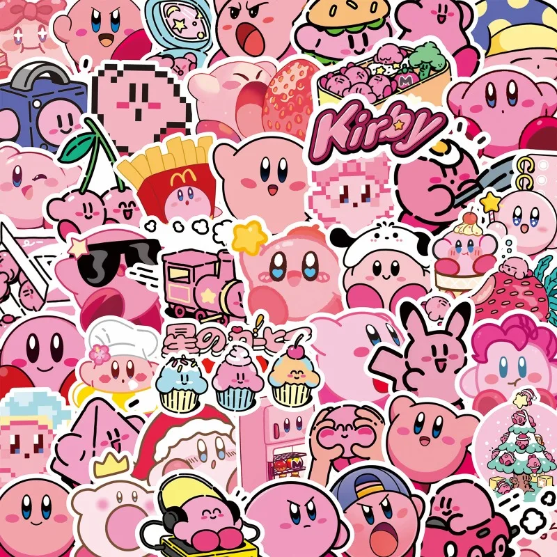 100 Stück Spiel Kawaii Kirby Aufkleber Sticker Klassische Spielzeuge DIY Handy Gepäck Gitarre Auto Cartoon Graffiti Aufkleber Kinder Geschenk
