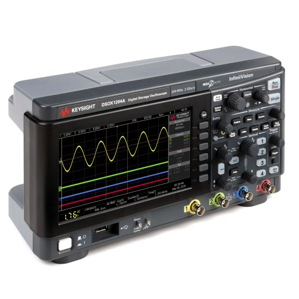 Keysight DSOX1204A Standard 70MHz,Bandwidth,sampling rate 2GSa/s, 2Mpts,4 channel-1Pcs