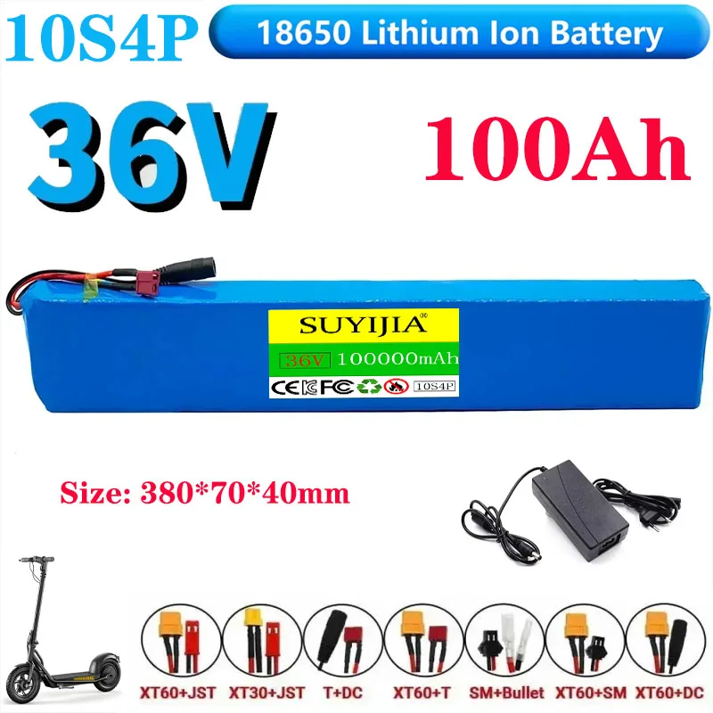 

Batterie Lithium-ion D'origine Haute Puissance Avec Protection BMS Intégrée, 36V, 10S4P, 100Ah, 18650, 42V, 100000mAh