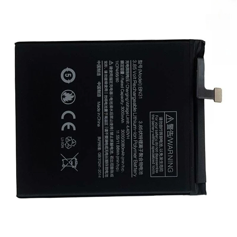 สำหรับแบตเตอรี่โทรศัพท์มือถือ Xiaomi Redmi Y1 Note5A Y1lite S2 Y2 รุ่น BN31 จำนวน 2 ชิ้น