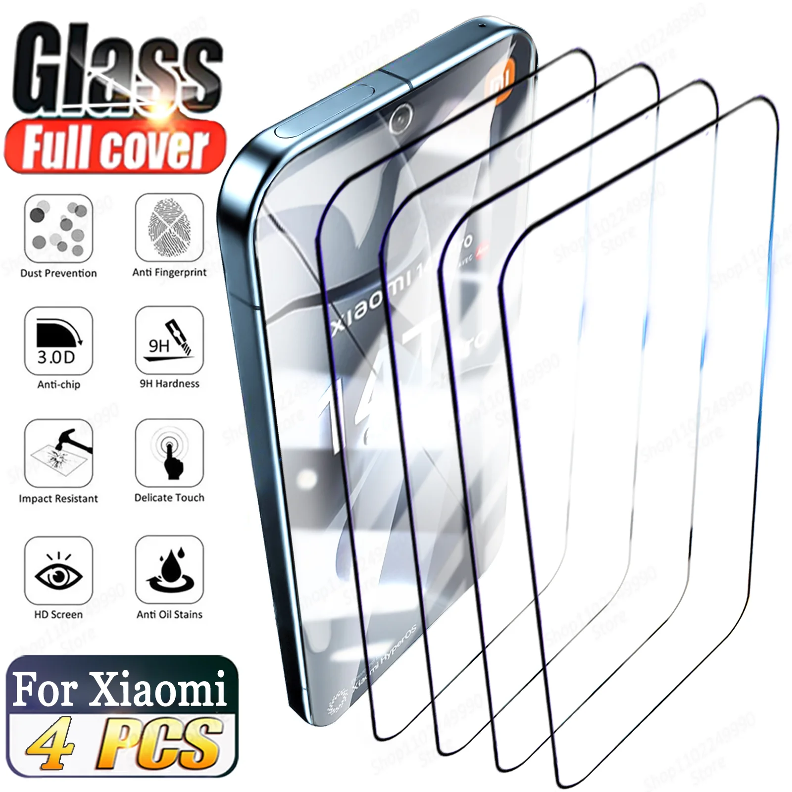 4PCS 8K Hd Tempered…