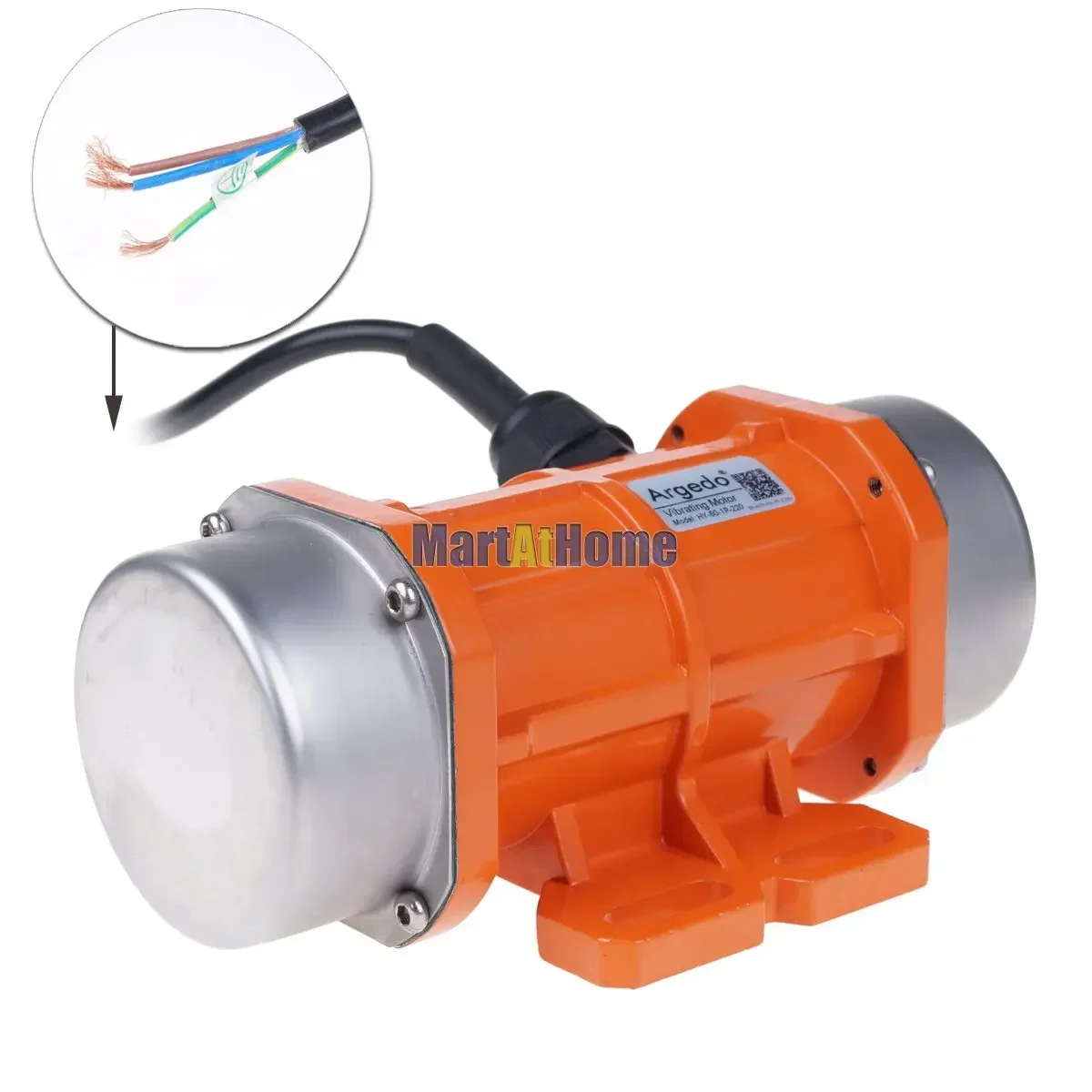 100W~120W 110V/220V/380V Vibrating Motor Adjustable Speed for Feeding Machine, Shotcrete Machine, Vegetable Washing Machine