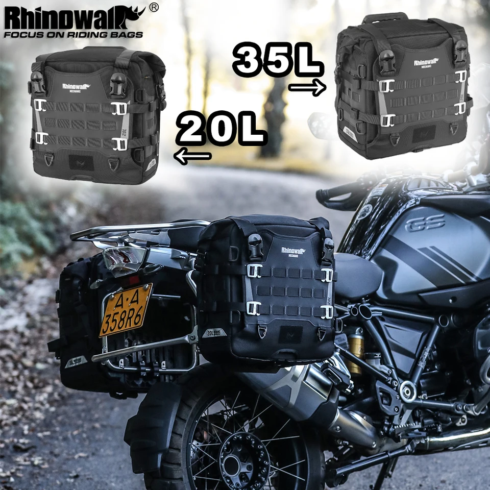 Rhinowalk Motorcycle Side Bag Waterproof 20L/35L Anti-fall Quick