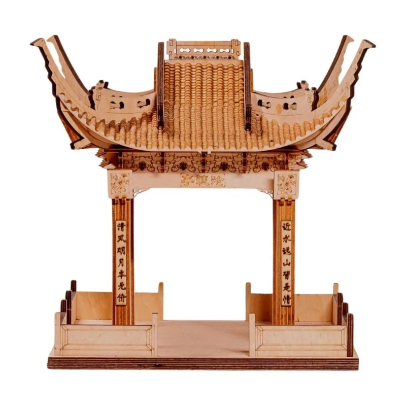 العمارة الصينية الجديدة، نموذج الطراز القديم زن، ردهة الفندق، البندول اليدوي للمناظر الطبيعية #3