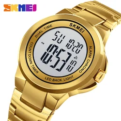 SKMEI 1712  Stopwatch Fashion LED Waterproof Watches relogio masculino Men Sport Watch Mens Digital Wristwatches 2 Time