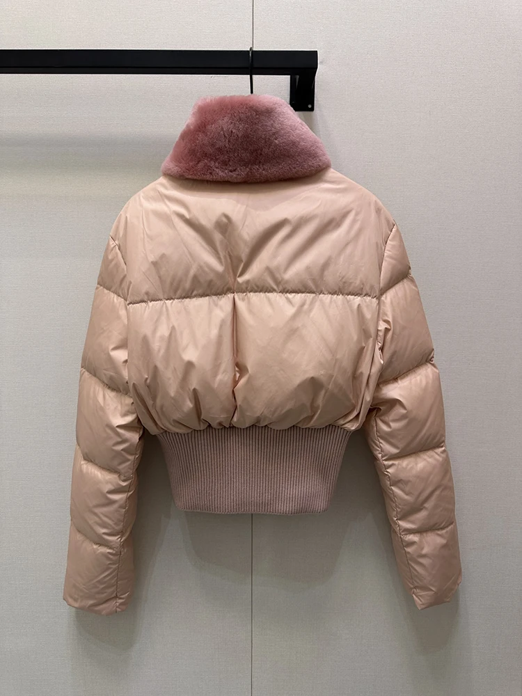 SVORYXIU شتاء نمط جديد يوميا عادية المرأة موضة الوردي نمط قصير الزراعة الذاتية Vintage100% القطن أسفل سترة #6