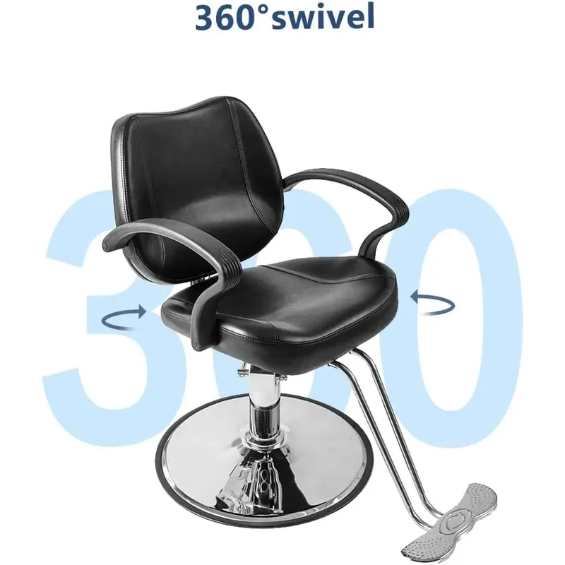 Beauty Salon Barber Chair for Men and Women Hair Stylists Black - view 4