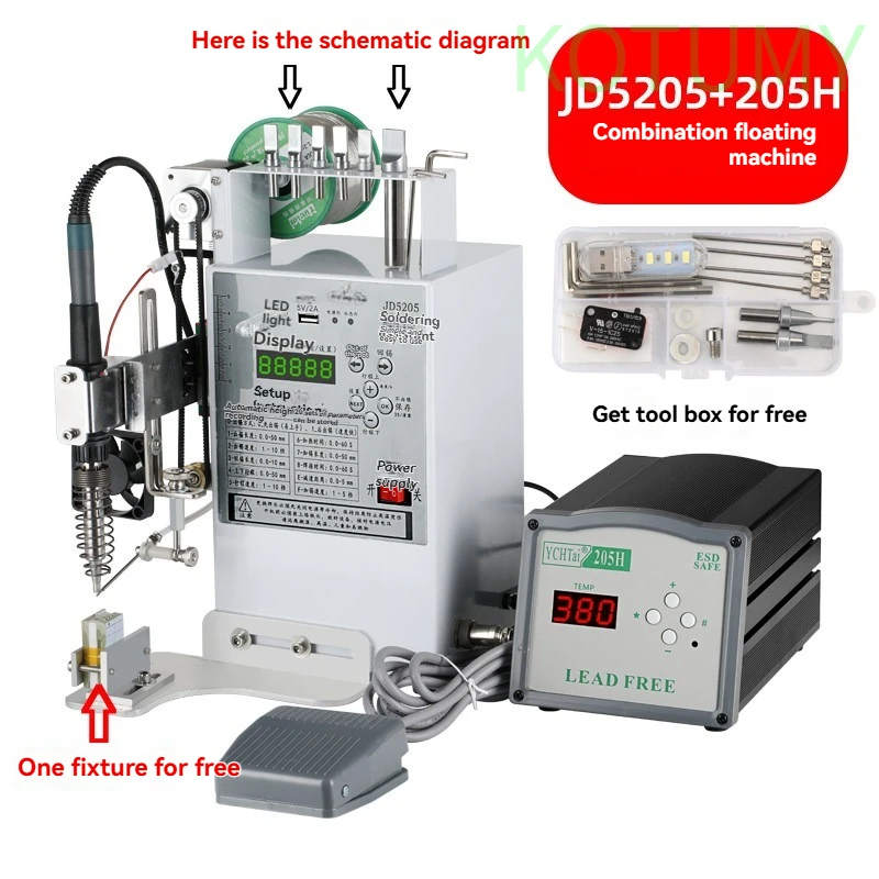 Multifunction Semi-Automatic Electrical Soldering Welding Machine Pedal Type Soldering Station with Power Plug And USB Interface