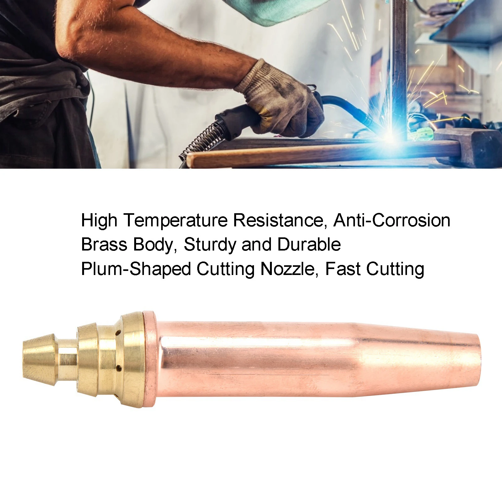 4Pcs Propane Cutting Torch Tips High Temperature Resistance Fast Cutting Isobaric Cutting Nozzle Propane Cutting Torch Kit