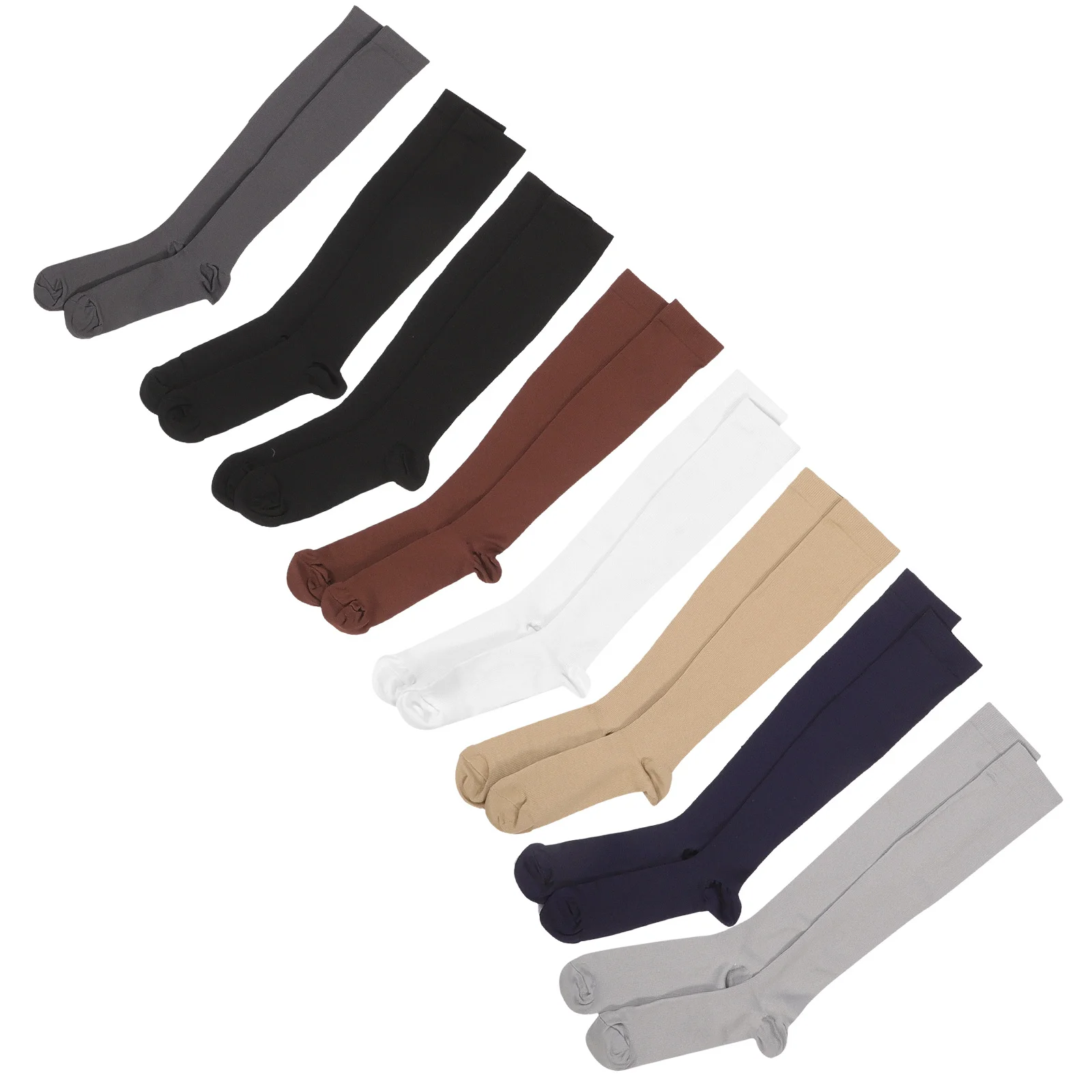 

8 Pairs High Tube Calf Shaping Elastic Moisture Roller Skating Socks Wicking Warm Winter Outdoor Long Socks XL