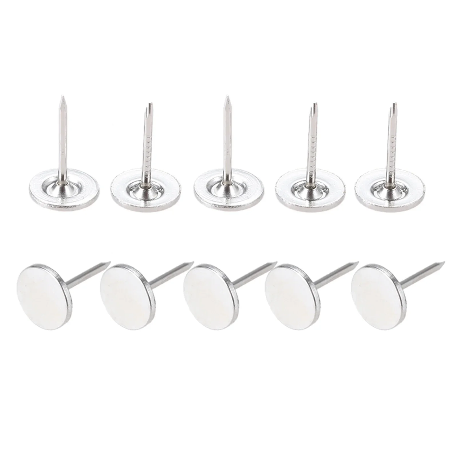 10pcs 실버 실내 장식 손톱 플랫 헤드 금속 압정 11mm x 17mm 빈티지 압정 골동품 스터드 쥬얼리 케이스 와인 상자 소파 장식
