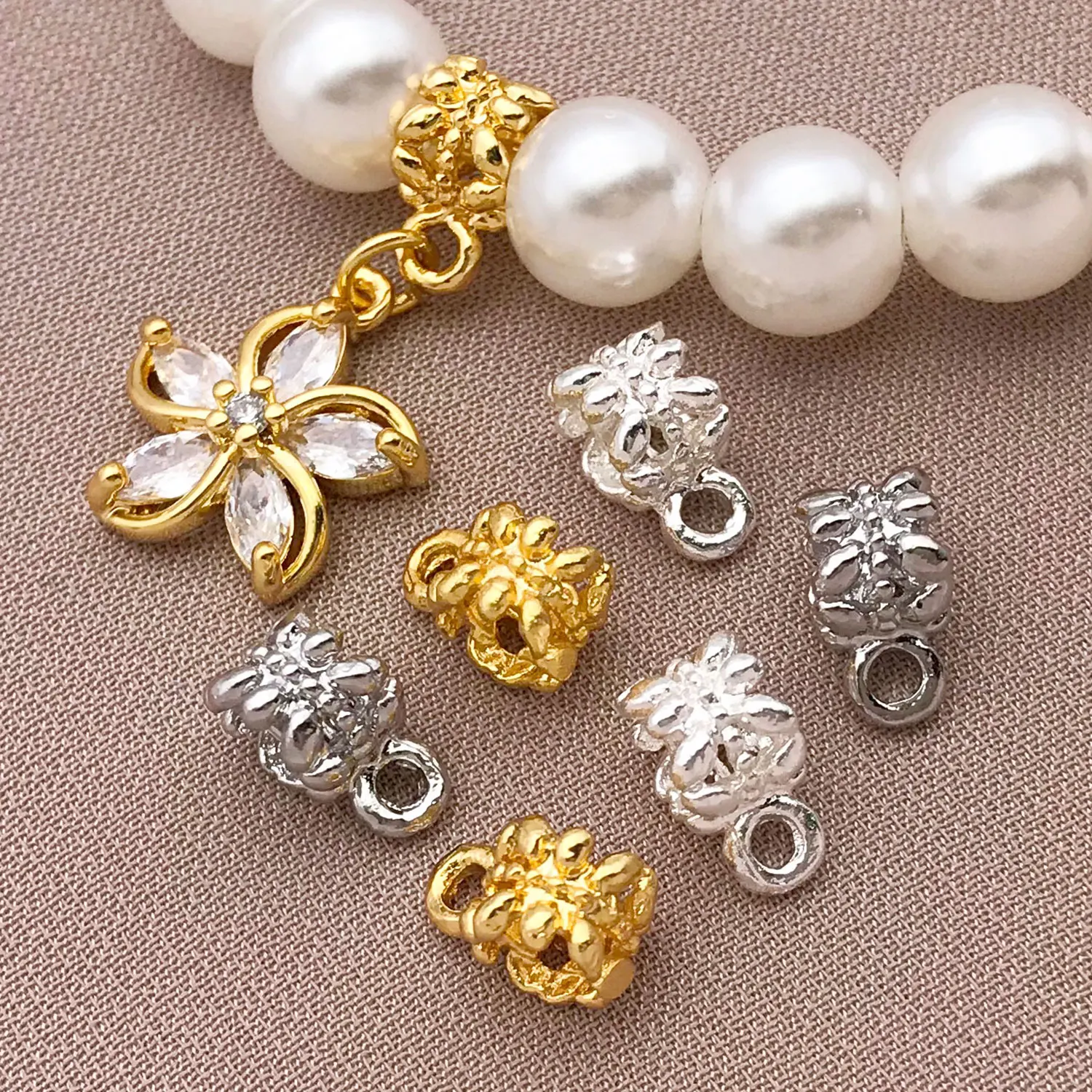 

3/5 шт. 18-каратные медные коннекторы с золотым покрытием, толстые, серебристо-белые, золотистые, трехсторонние, для самостоятельного изготовления ювелирных изделий.