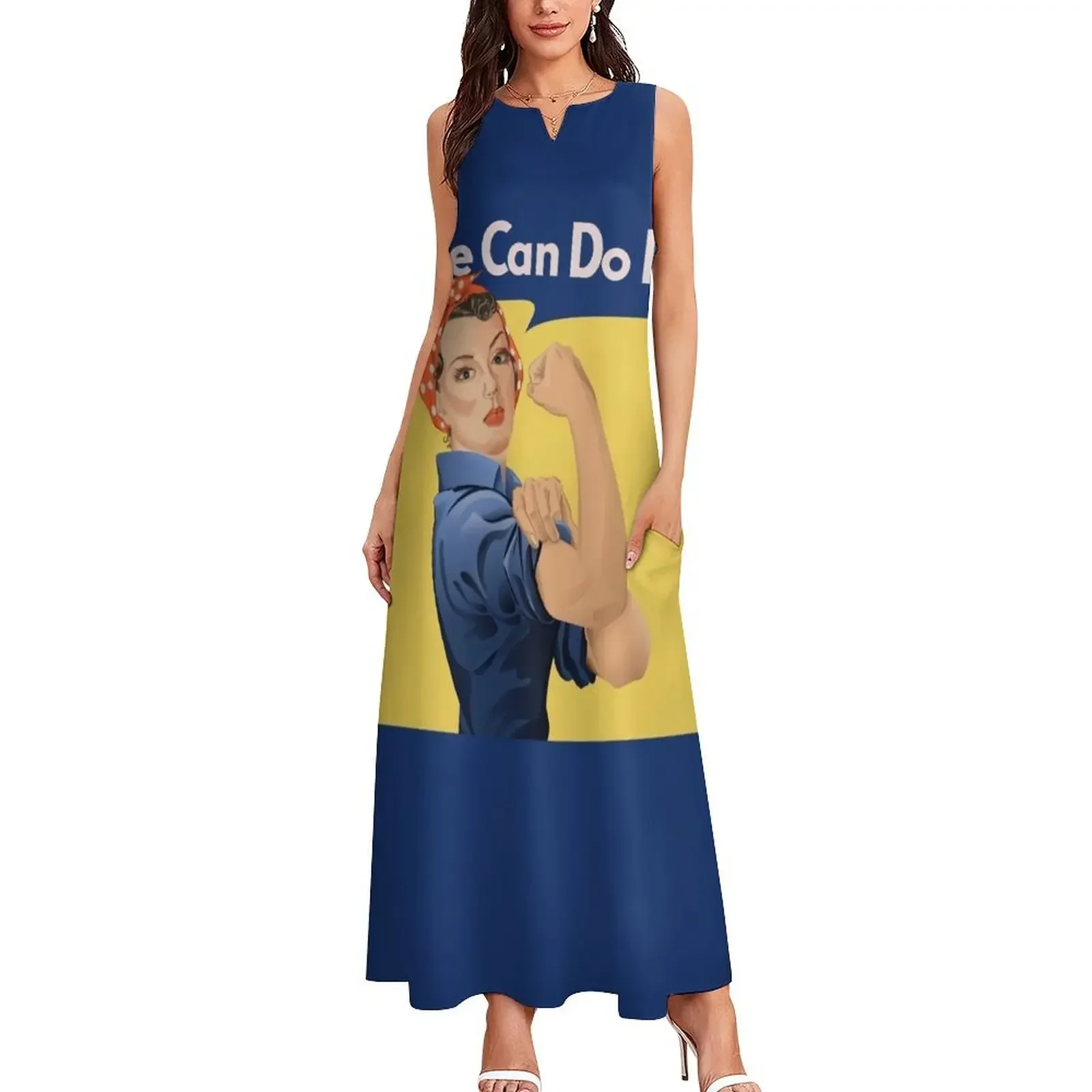 Rosie the Riveter Long Dress women dress women's fashion dresses prom dresses summer women's dress 2025