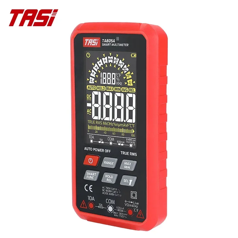 004 TASI TA805A 9999 Counts Color LCD Screen  Digital Multimeters  Smart  Multimeter