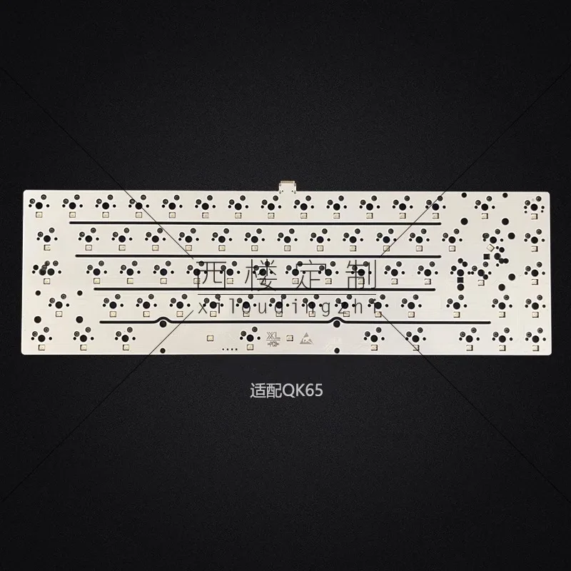 

QK65 Печатная плата клавиатуры с прорезями RGB Rhythm VIA Нижняя подсветка, настройка материнской платы 7, входная лестница, аксессуары для механической клавиатуры