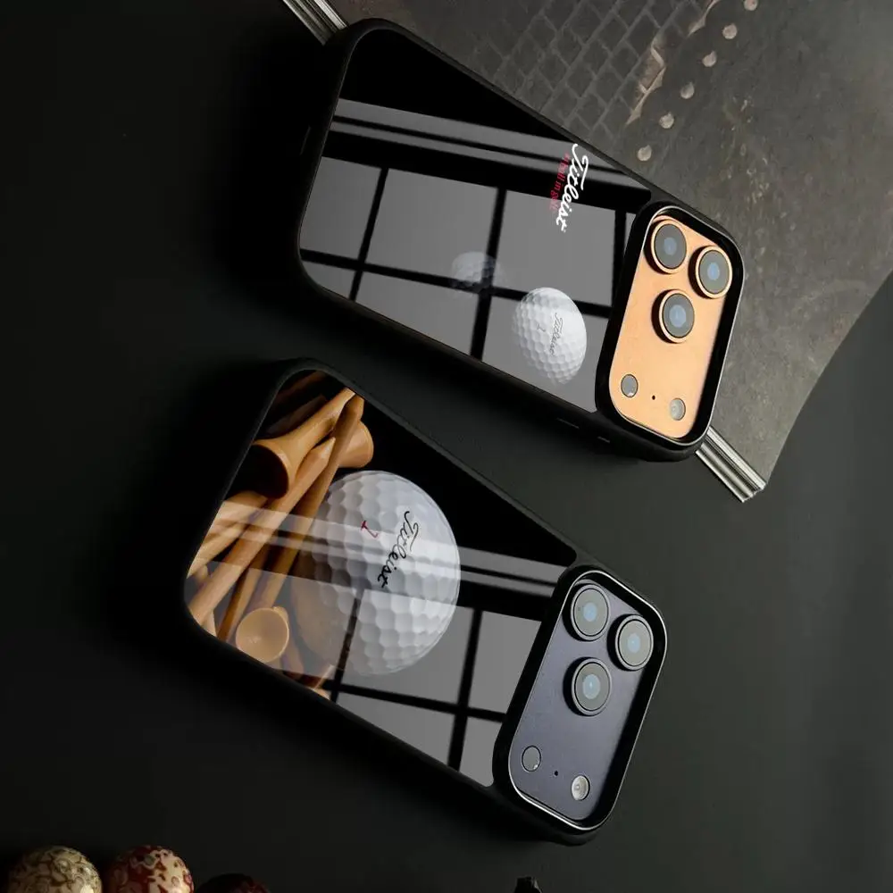 Funda para Teléfono con Diseño de Pelota de Golf Titleist, PC+TPU, para iPhone 17 Air, 16, 15 Flirtatious, 17, 14 Pro Max, 13, 12, 11, X, XS, XR Plus, para Samsung