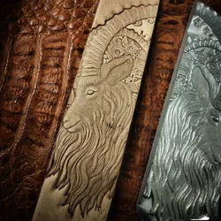 3D Antelope Leather Carving Stamp Aluminum Alloy Mold Belt Stamps Leather Craft Tool Cold Pressing Molding Tools Hydraulic Press