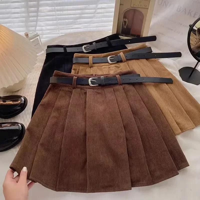 

High-Waisted Versatile Vintage Skirt For Women 2024 Autumn/Winter Korean Style Anti-Exposure Short Half-Length Skirt