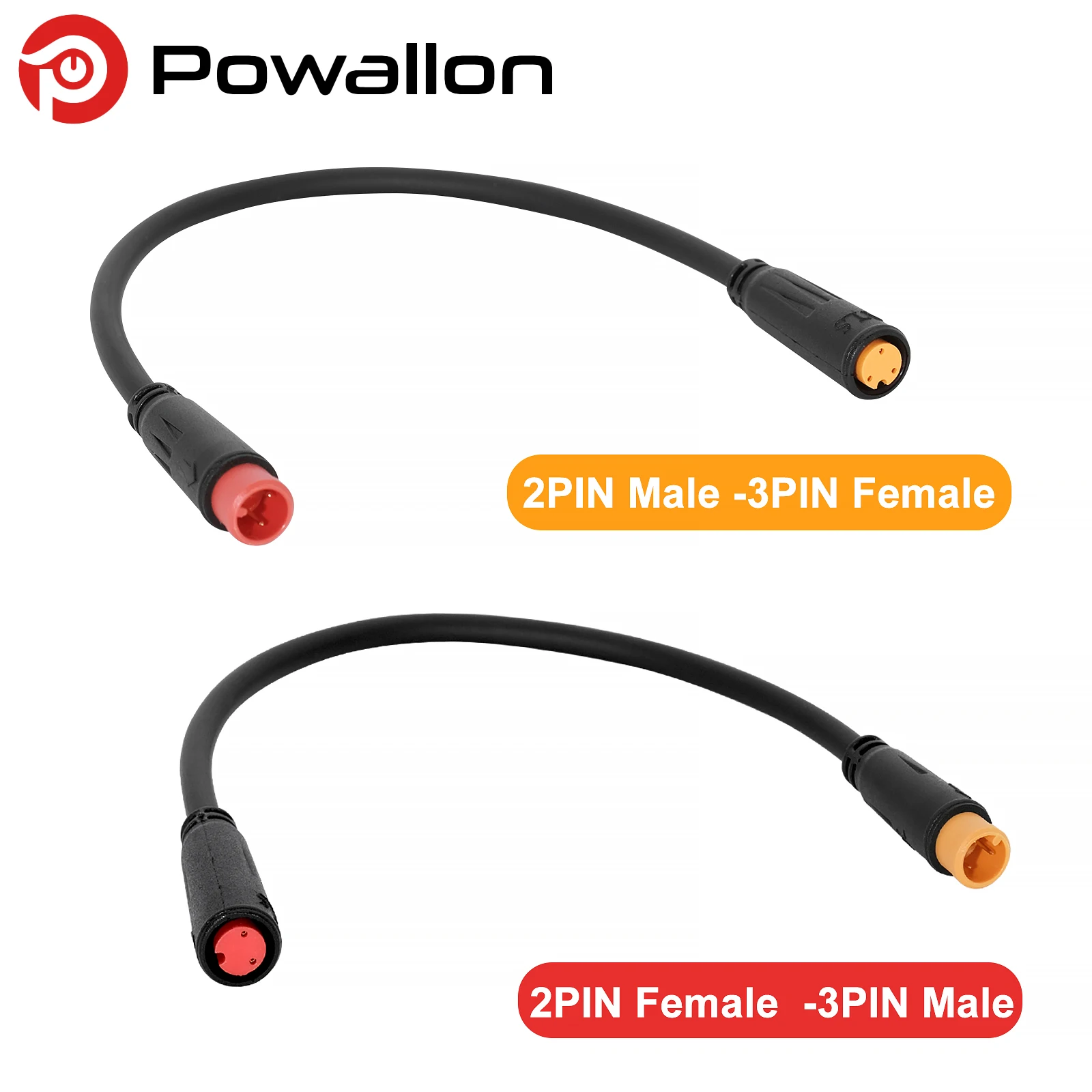 

2PIN-3PIN Ebike Brake Signal Conversion Cable M8 Waterproof Connector for Electric Bike Ebrake Upgrade Replacement Accessories