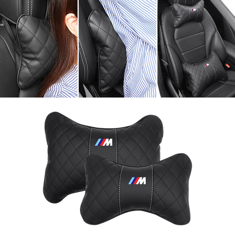 Car Headrest Neck Cushion Lumbar Support Pillow For BMW X1 X2 X3 X4 X5 X6 X7 G20 G30 6GT E46 E90 E60 F10 E39 E36 F20 E87 E70 E91