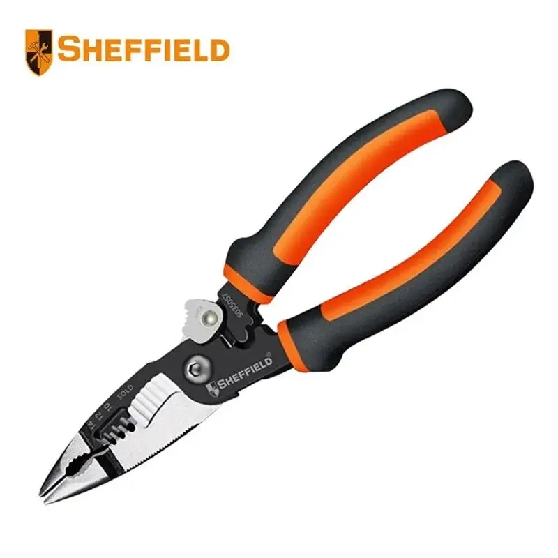 Imagem -02 - Sheffield Multifuncional Wire Stripping Alicate Eletricista Ferramentas Especiais S035057 em 1
