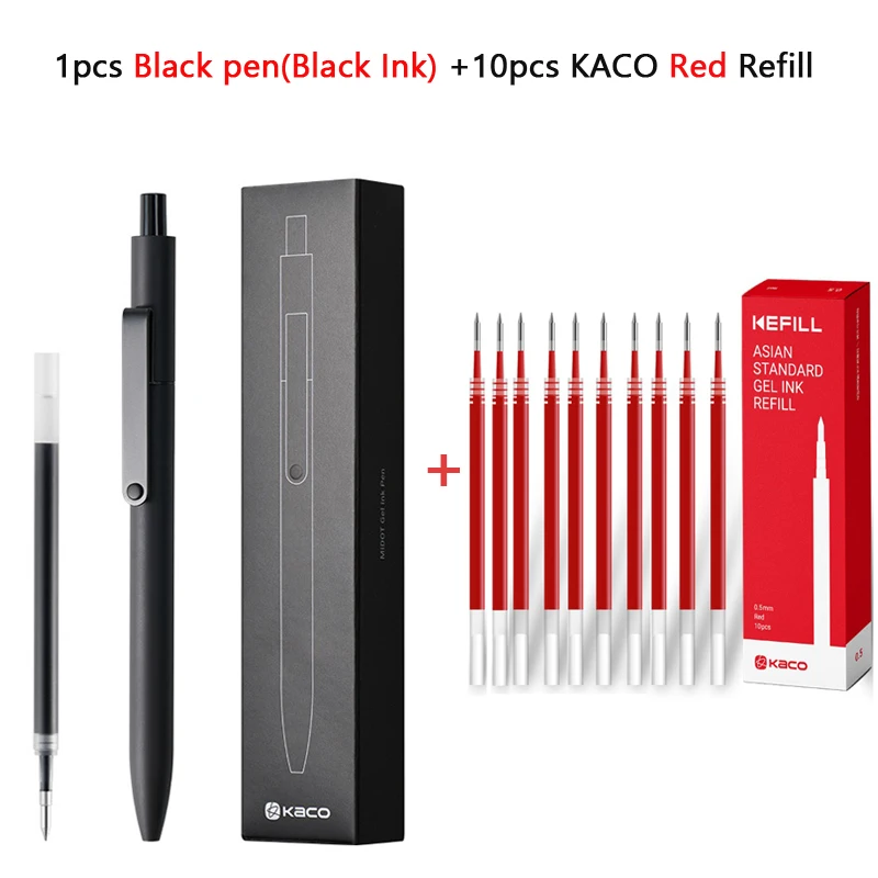 KACO 0,5 mm MIDOT Gel-Tintenstifte, schnell trocknender, glatter Druck-Schreibstift, hohes Volumen zum Aufnehmen von Prüfungen, Bewertung von Hausaufgaben, Papiere