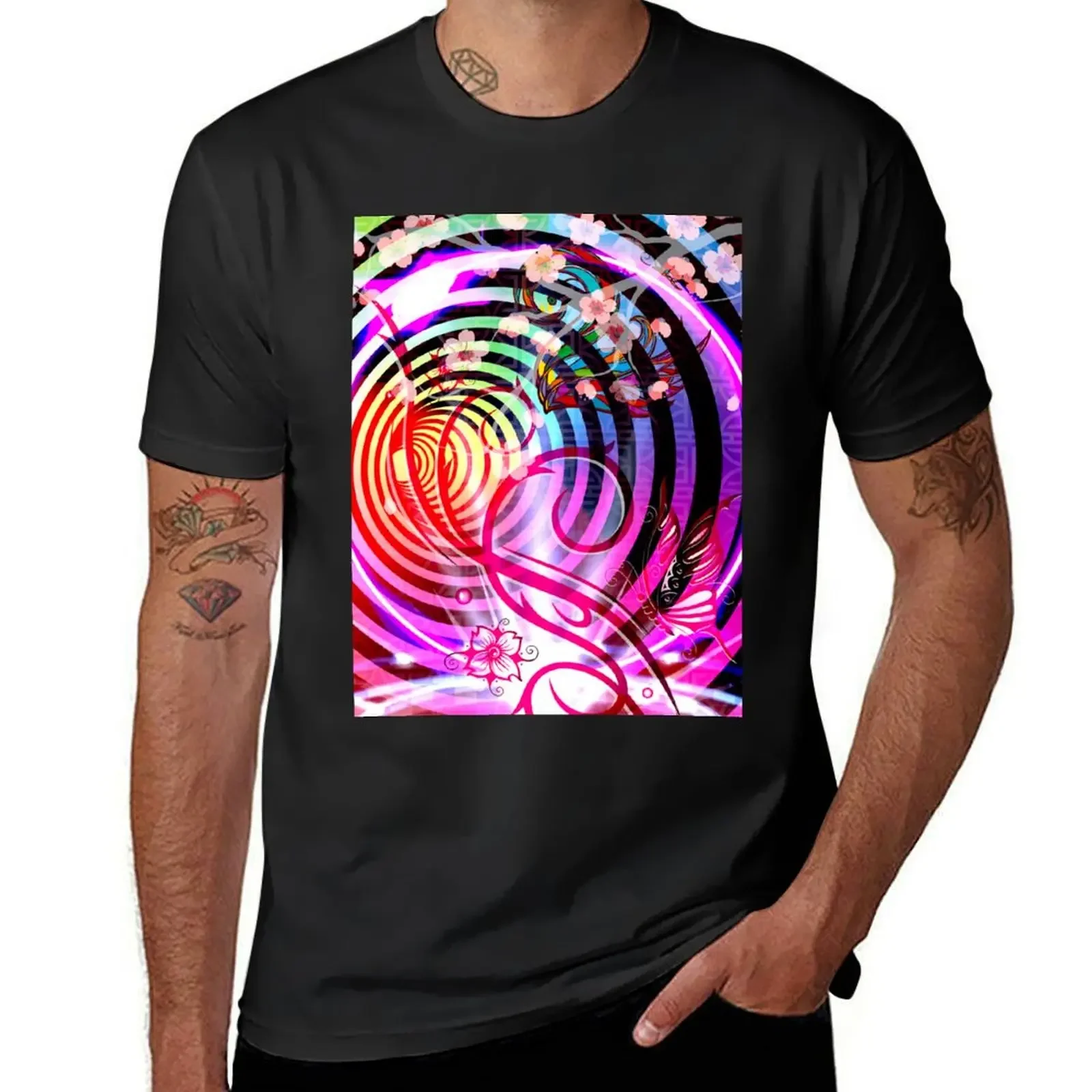 Lestia's Cherry Blossom Vortex of Divine Love and Light T-Shirt T-shirts man luxury clothing labubu t shirts men