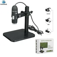 3 in 1 USB 1600X Digital Microscope Type-C Electronic Microscope Camera Zoom Magnifier Endoscope 8 LEDs 2MP with Lifting Stand