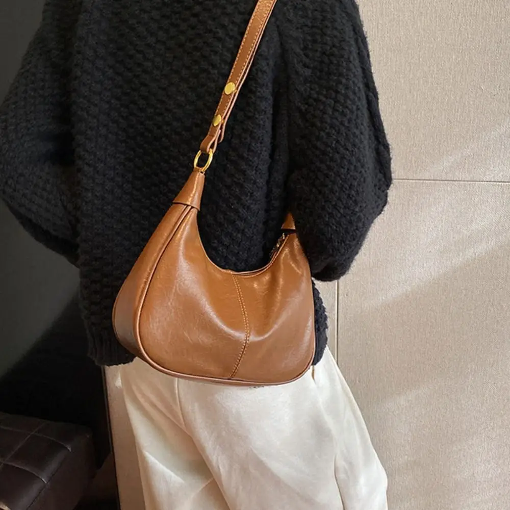 

Popular PU Leather Shoulder Bag Handbag Large Capacity Women's Bags Underarm Bag