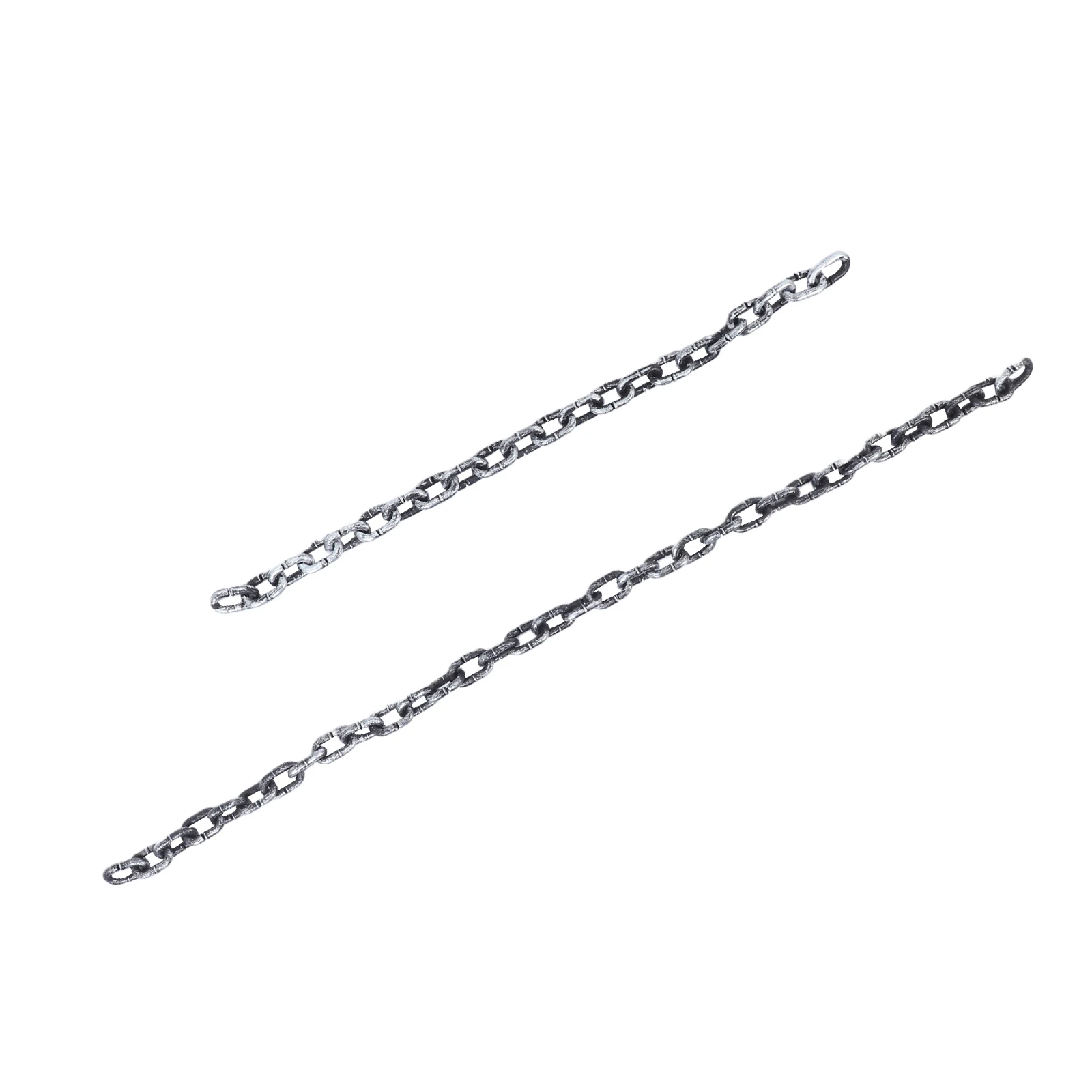 โซ่ตกแต่งฮาโลวีน 2 ชิ้น อุปกรณ์ประกอบชุดแฟนซี โซ่โลหะปลอมสำหรับงานปาร์ตี้ โซ่โฟมธีมโจรสลัด อุปกรณ์เสริมสำหรับถ่ายภาพธีมเรือนจำ