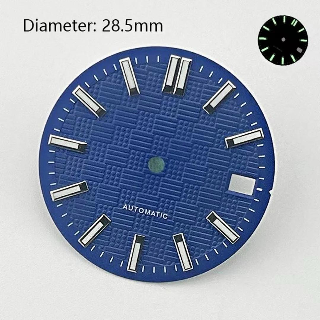 28.5mm green luminous N H35 sterile dial watch accessories watch module watch parts