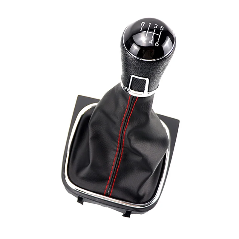 Car 5 6 Speed Gear Stick Shift Knob Boot for VW Golf Rabbit Jetta MK5 MK6 2004 2005 2006 2007 2008 2009 2010 2011 2012 2013 2014