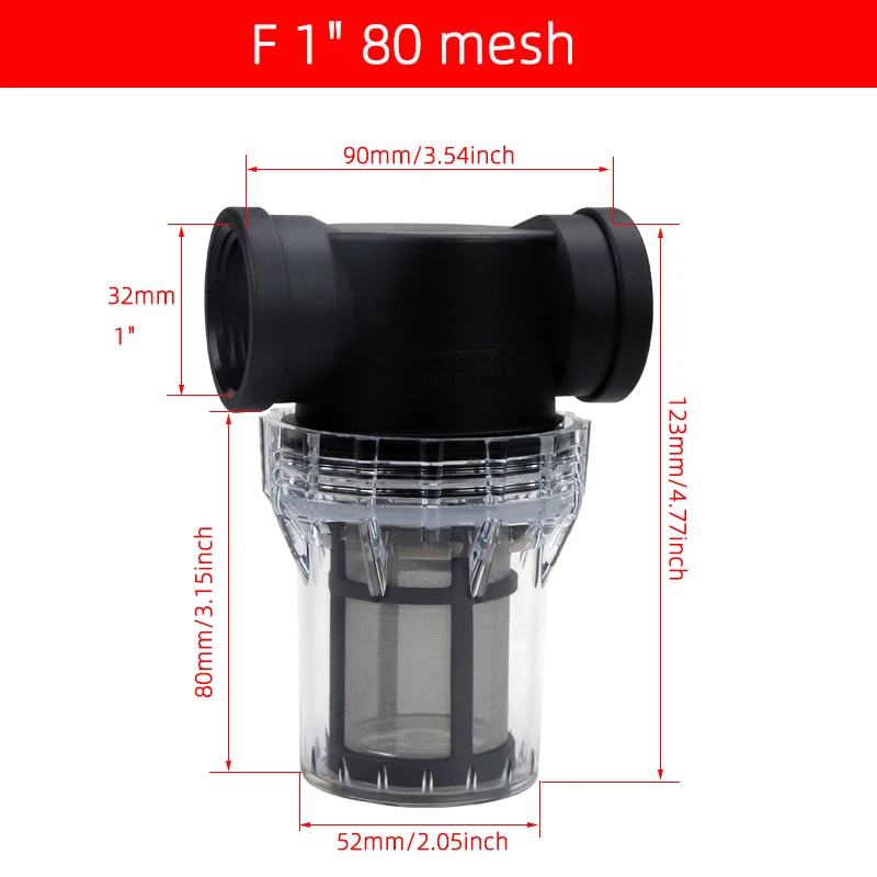 Tuin Watering Filter 1/2 ''3/4'' 1 ''Plastic Irrigatiesysteem Onzuiverheid Voorfilter Aquacultuur Huishoudelijke Waterleiding filter