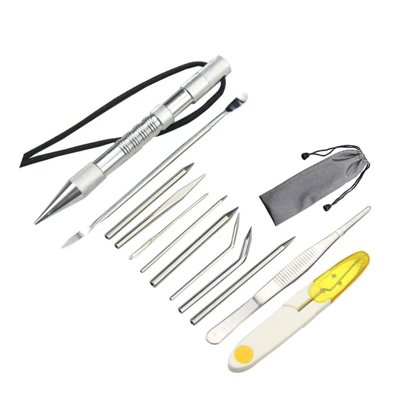 Stainless Steel Knotter Tool Set Paracord Lacing Stitching Needle Craft Maker