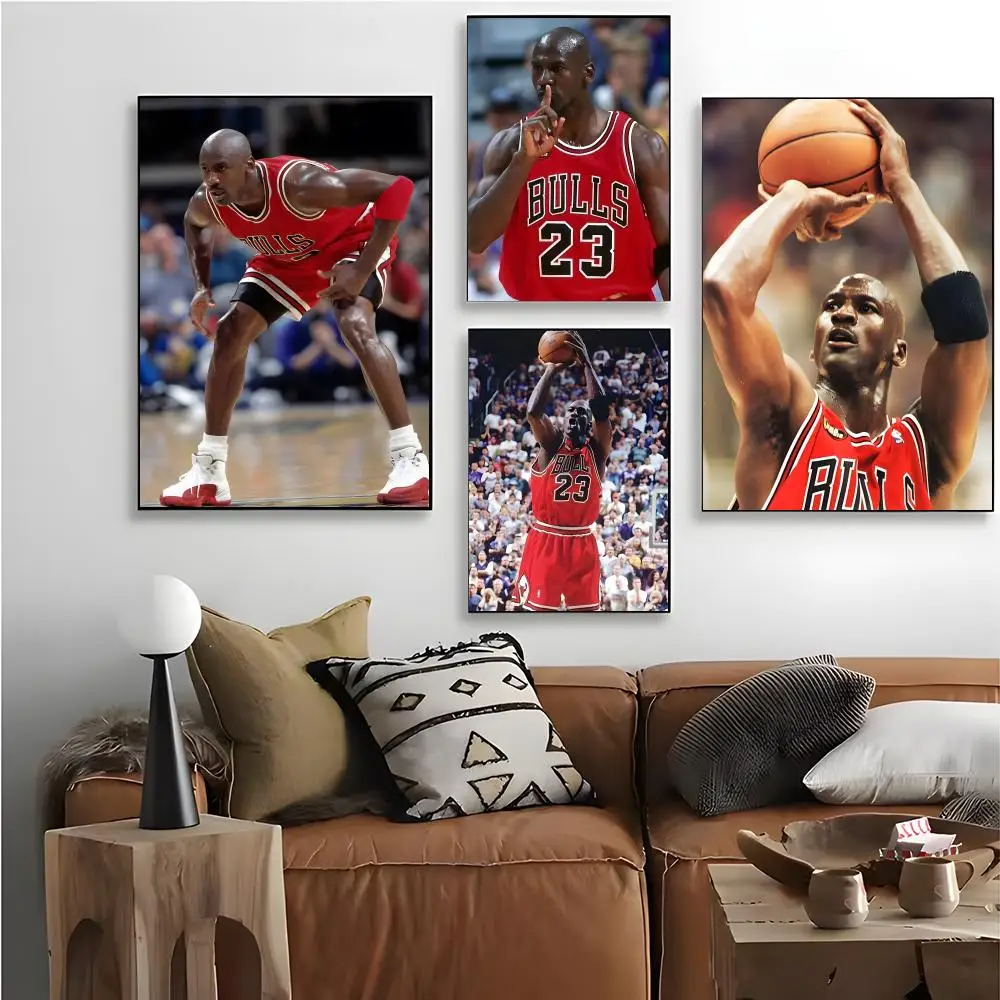 الكلاسيكية مايكل جوردان ملصق ملصق فني ذاتي اللصق مقاوم للماء ورقة ملصق مقهى بار غرفة جدار ديكور #4