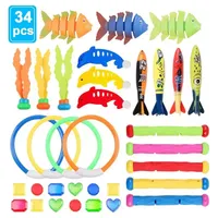 Diving Toys Breath Closure Training Water Underwater Toy Set Children's Swimming Pool Treasure Hunt Water Ring Diamond Kids Toys