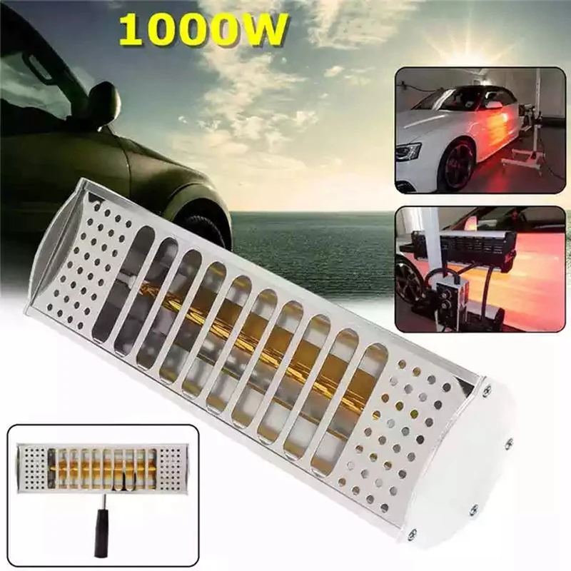 

1000W Car Body Spray Drying Heating Light Paint Curing Lamp Hand Held Baking Booth Heater EU Plug