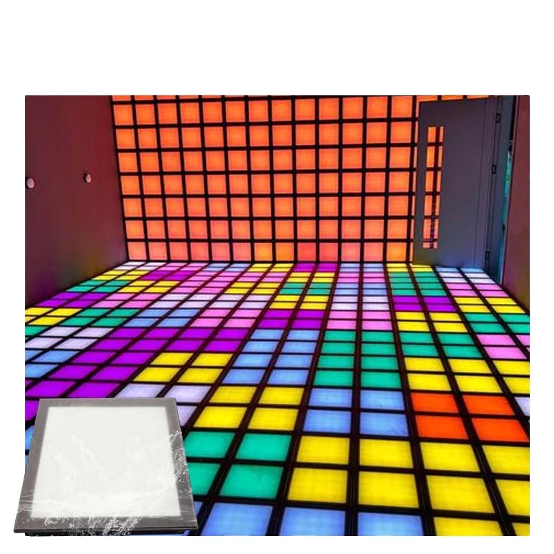 30x30cm Interactive Active Game LED Dance Floor Jumping Grid for Kids Family Entertainment Center Customized