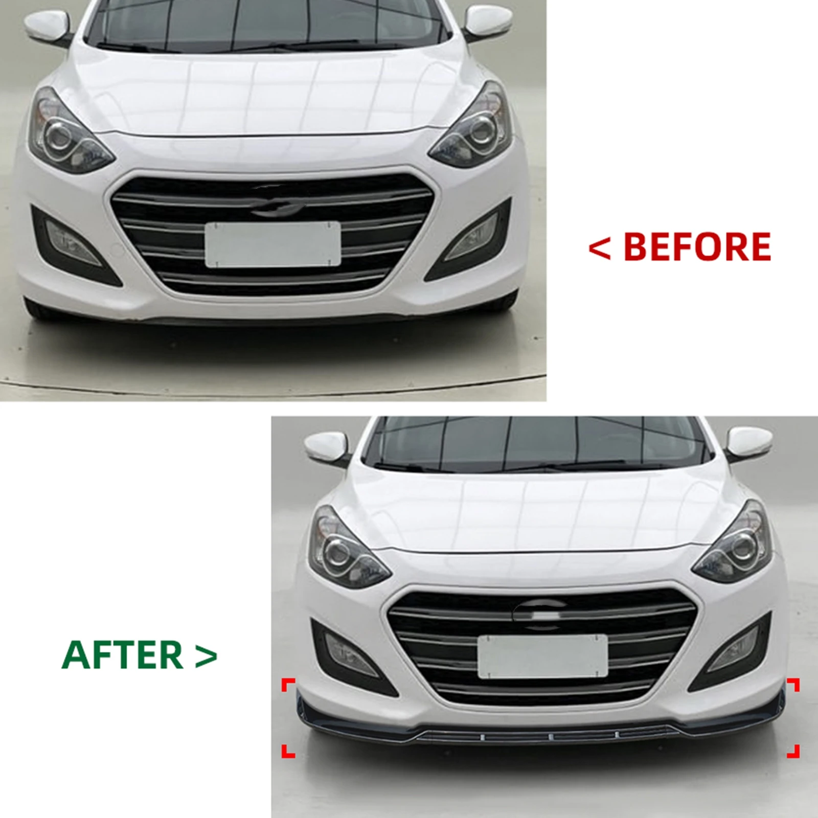​Front Lip Trim Splitter Spoiler Lower Guard Separator For Hyundai I30 MK2 MK2.5 2012-2017 - view 6