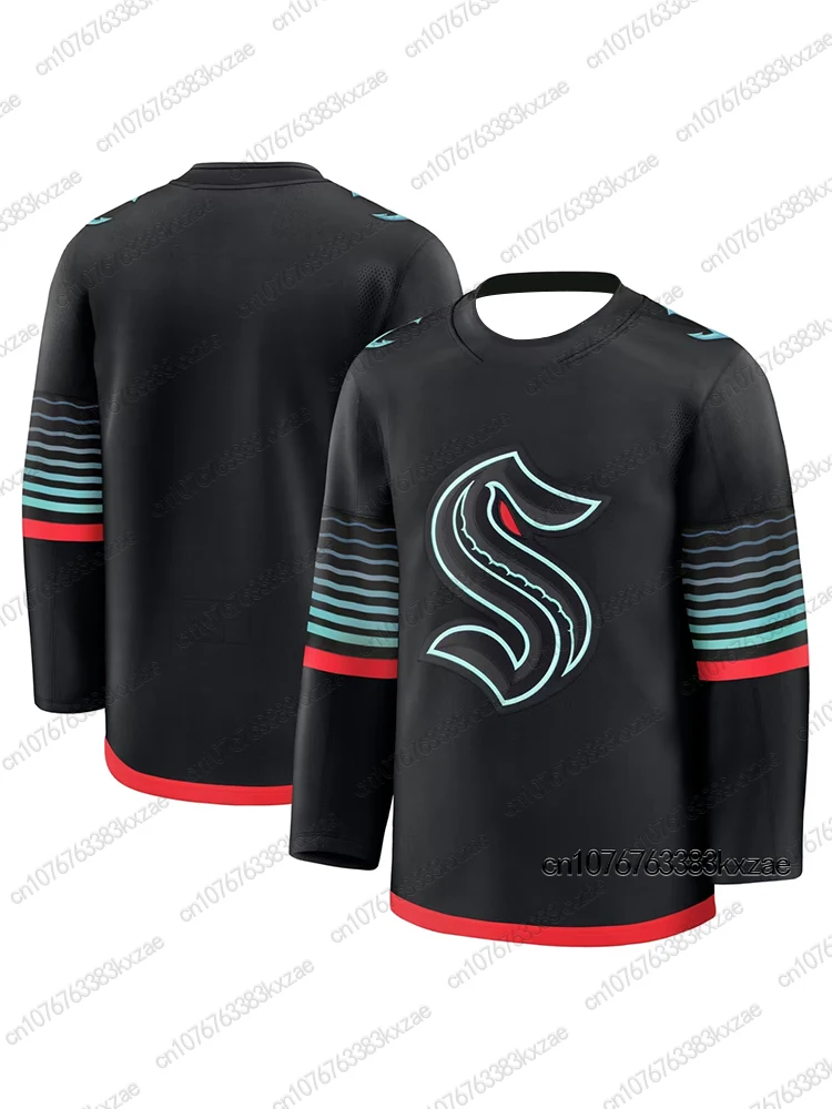 Autumn Winter Hockey Jerseys For Adult/Kids Seattle Kraken Jerseys Casual Sports Hockey Jersey Parent Child Hockey Jerseys