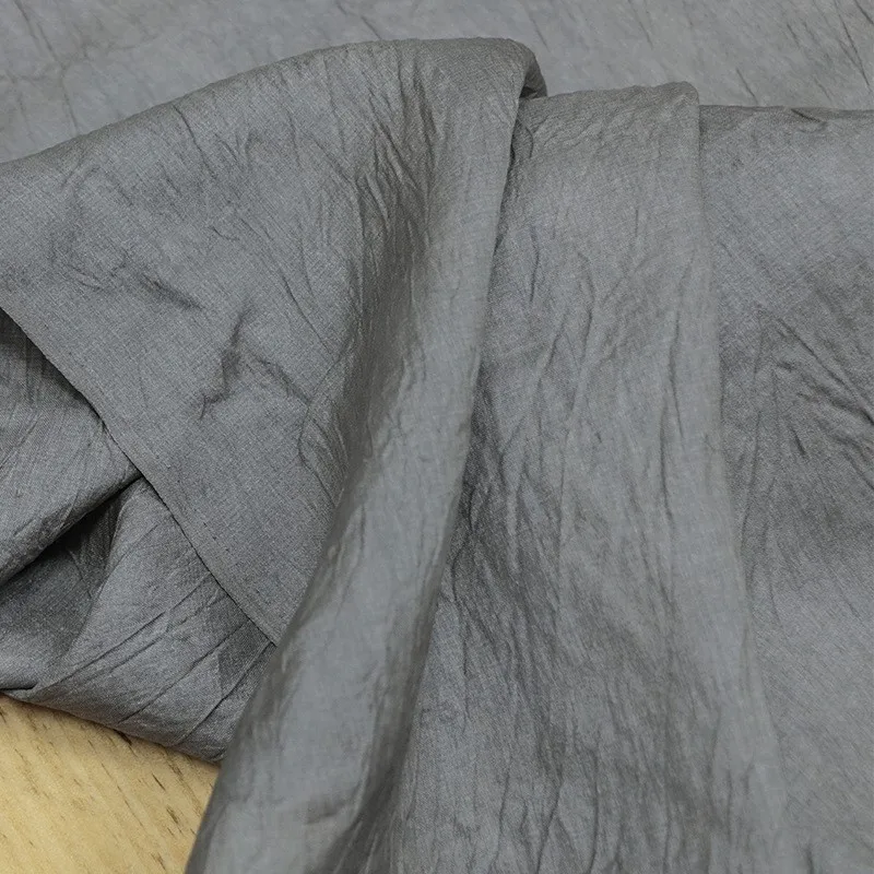 

10MM natural silk oak plant pod dyed fabric and nostalgic clothing design