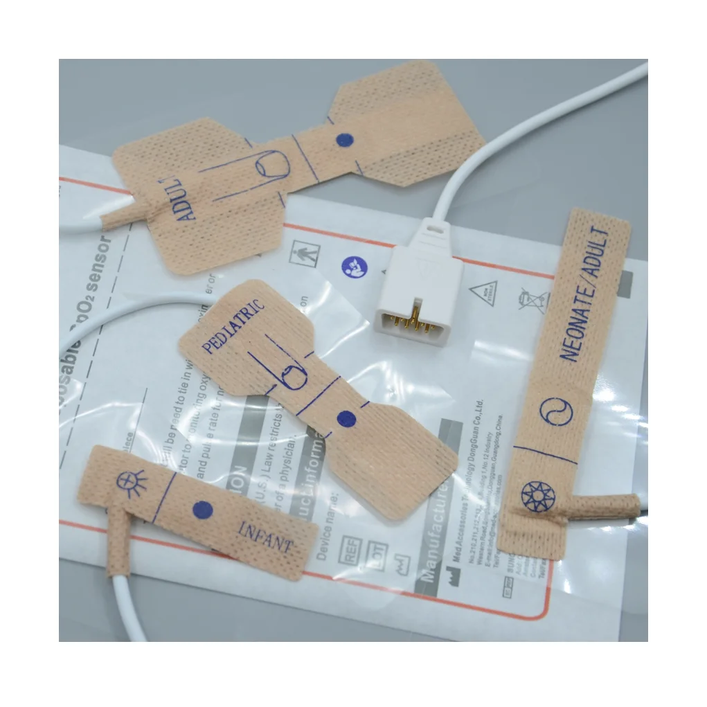 Datex Finger Medical Accessories 9 Pin Neonate Adult Probe Pulse Adhesive Single Use Disposable Spo2 Sensor